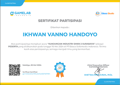 Gamelab Certificate